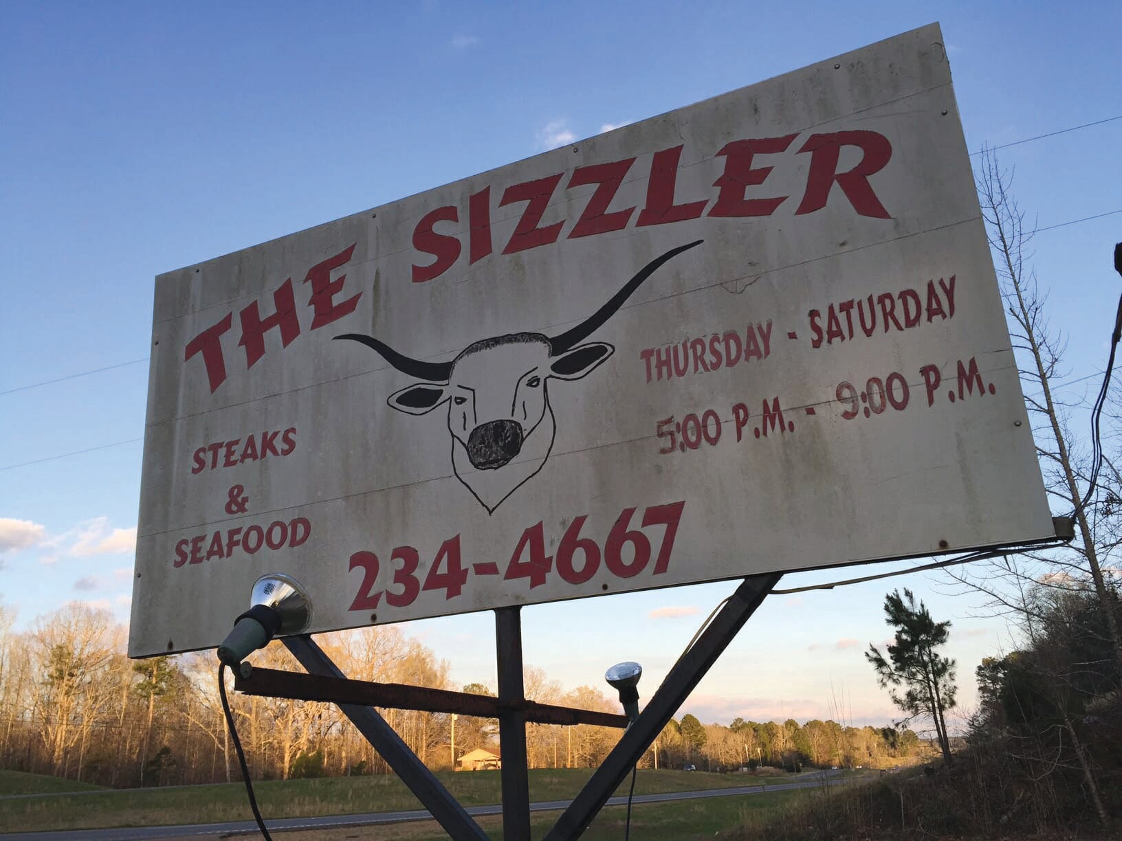Hwy 6 landmark: The Sizzler Steakhouse